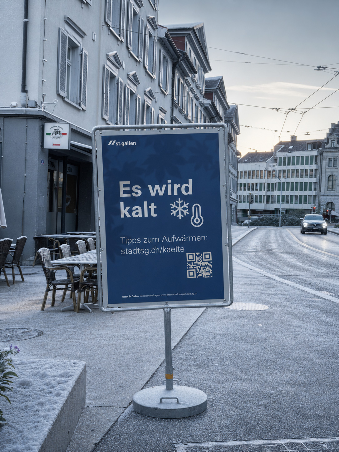 Plakat: Es wird kalt